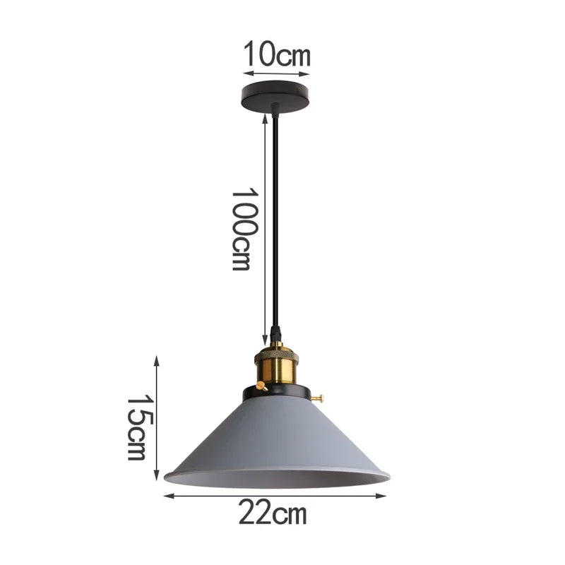 Modern Ceiling Pendant Light, Midcentury style, for home, restaurant or shop. Six colour options.