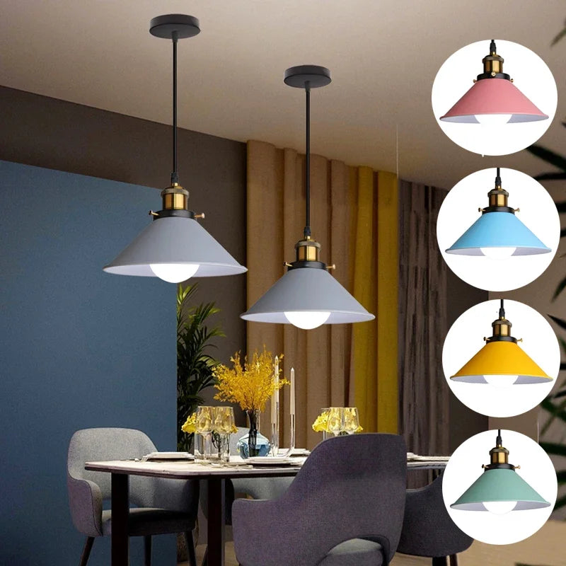 Modern Ceiling Pendant Light, Midcentury style, for home, restaurant or shop. Six colour options.