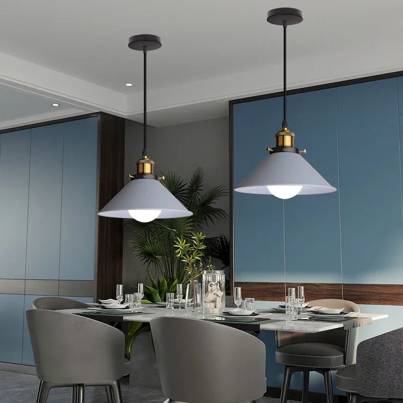 Modern Ceiling Pendant Light, Midcentury style, for home, restaurant or shop. Six colour options.
