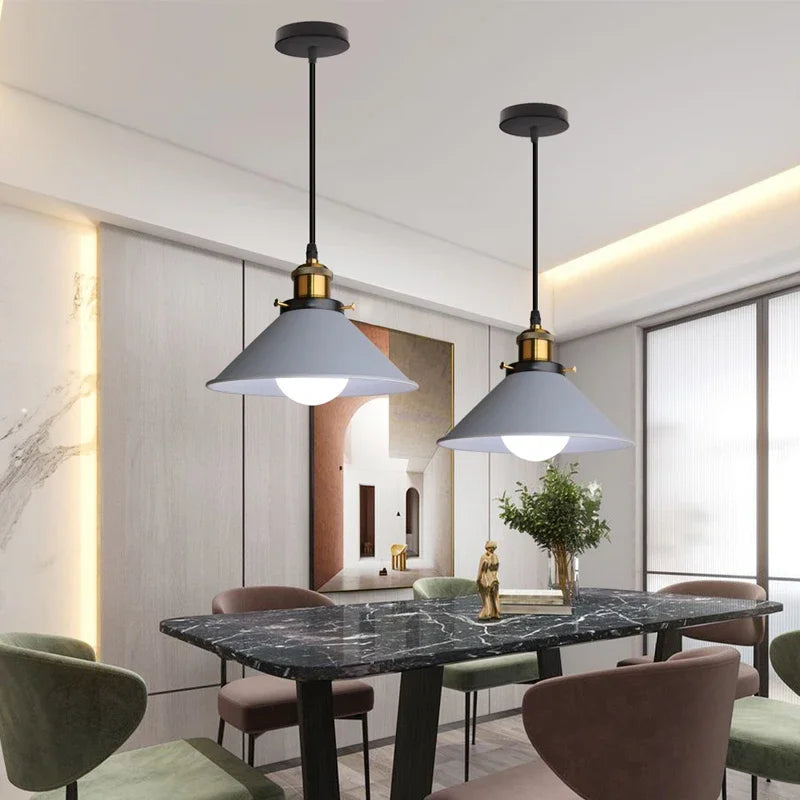 Modern Ceiling Pendant Light, Midcentury style, for home, restaurant or shop. Six colour options.