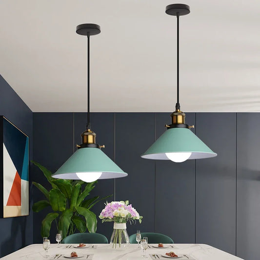 Modern Ceiling Pendant Light, Midcentury style, for home, restaurant or shop. Six colour options.